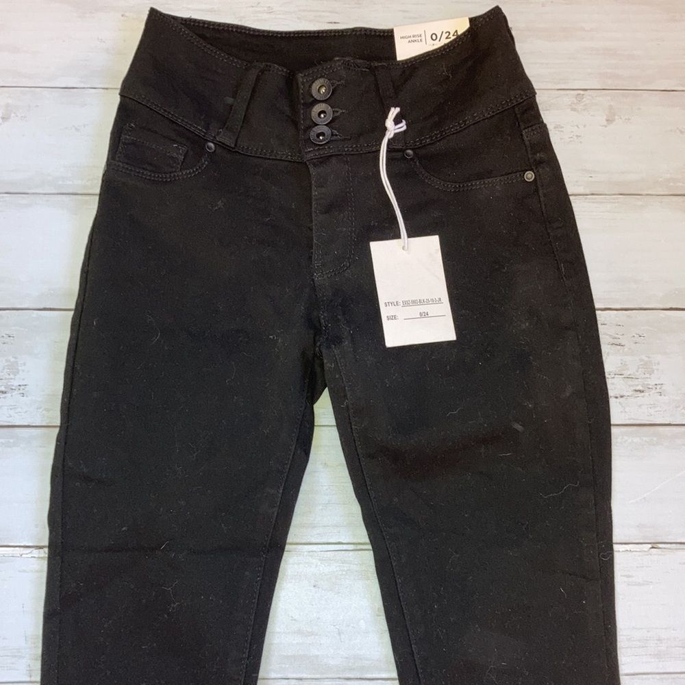 💕1x HOST PICK💕 Blue Savvy Denim High-Rise Ankle Jeans Pants Size 0/24 - Picture 3 of 9